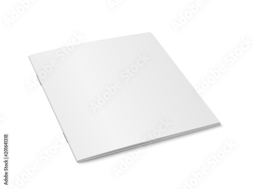 Vector white mock up of magazine isolated.