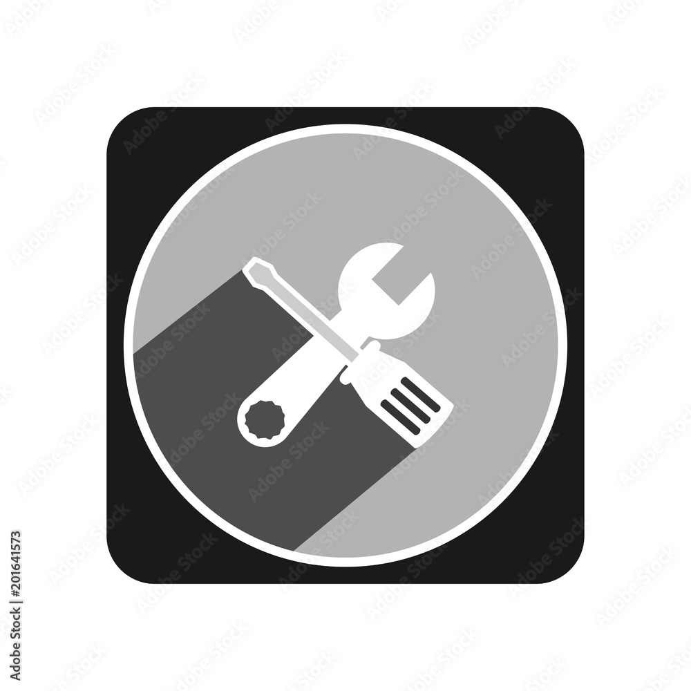 Screwdriver and Wrench icon. Vector Illustration Screwdriver and Wrench icon. Vector Illustration