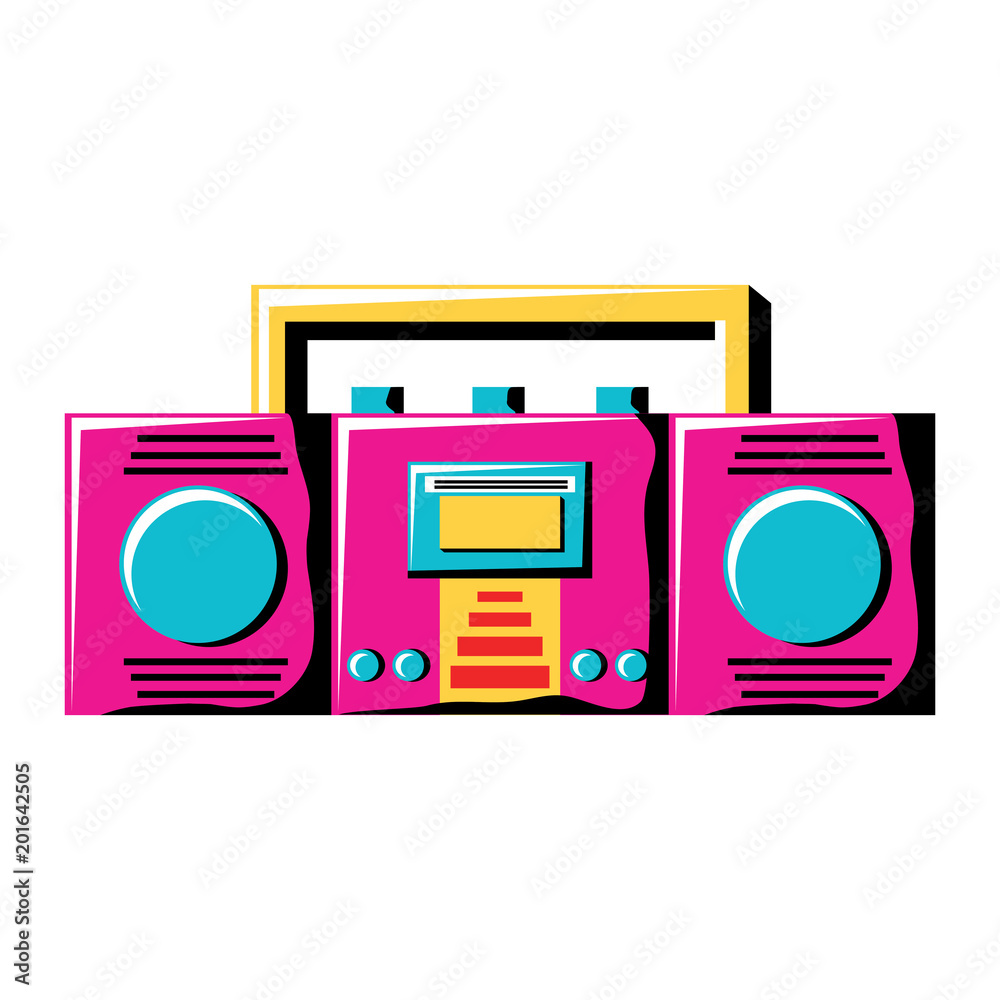 boombox stereo icon over white background, colorful design. vector illustration boombox stereo icon over white background, colorful design. vector illustration
