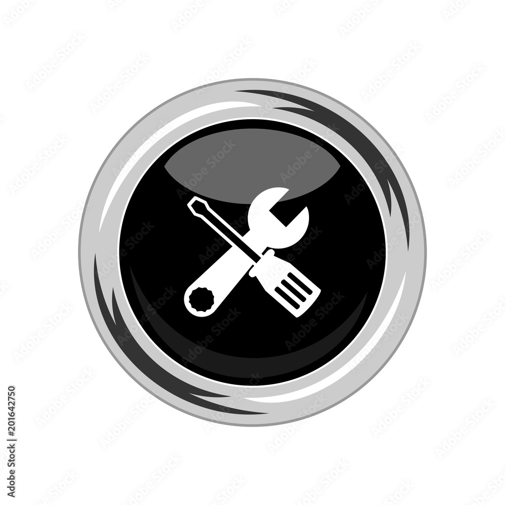 Screwdriver and Wrench icon. Vector Illustration Screwdriver and Wrench icon. Vector Illustration