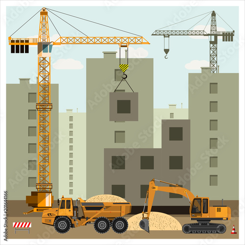construction site with equipment