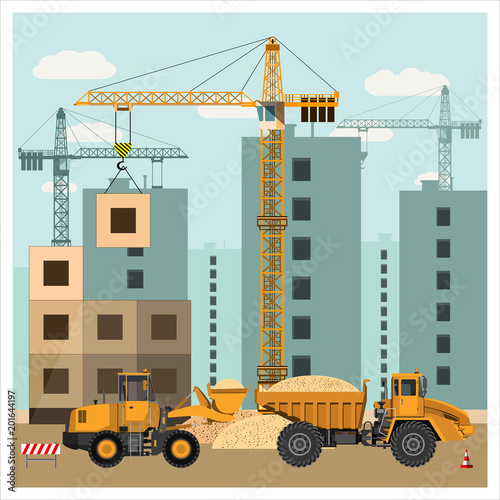 construction site with equipment