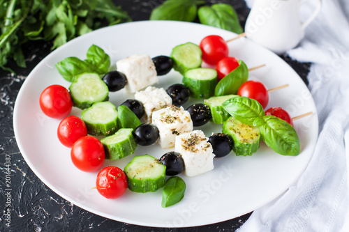 Greek salad skewers