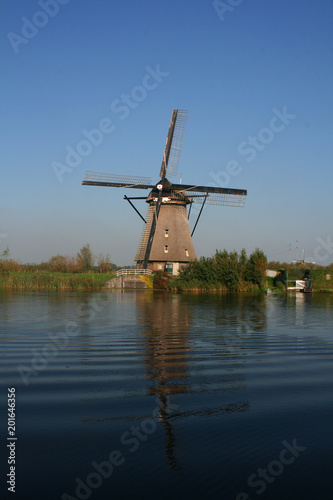 moulin à vent à Kinderdijk Elshout aux pays-bas