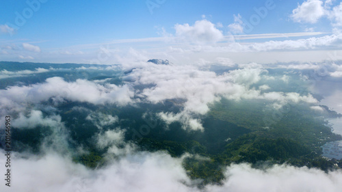 Kintamani mountain covered with mist