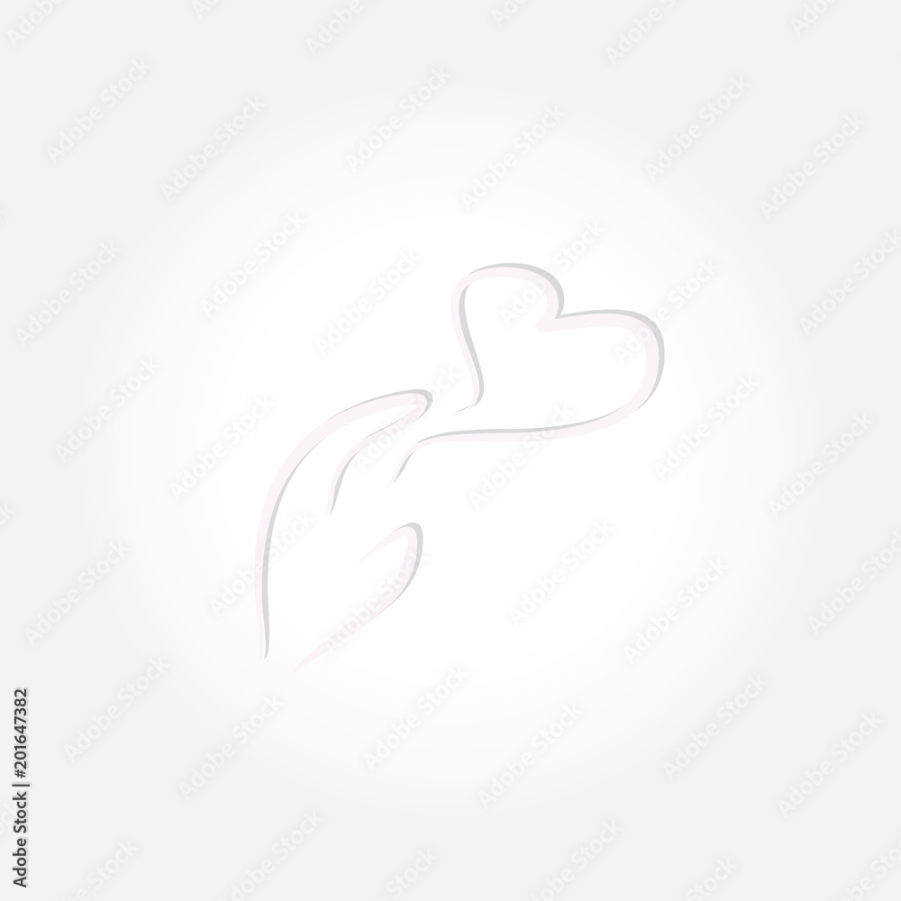hand and heart line illustration hand and heart line illustration