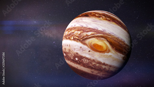 Fototapeta Naklejka Na Ścianę i Meble -  the planet Jupiter and stars of the galaxy 