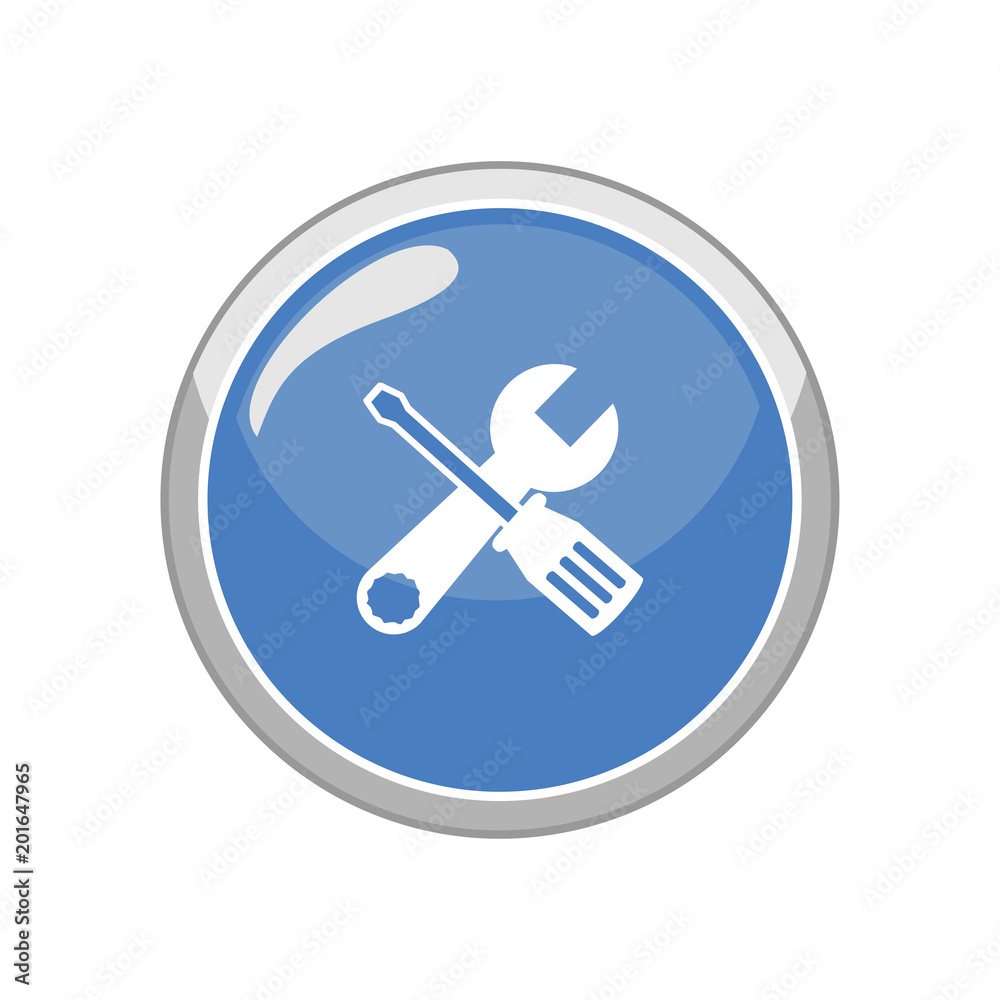 Screwdriver and Wrench icon. Vector Illustration Screwdriver and Wrench icon. Vector Illustration