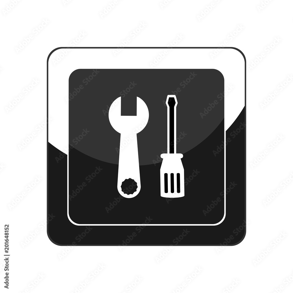 Screwdriver and Wrench icon. Vector Illustration Screwdriver and Wrench icon. Vector Illustration