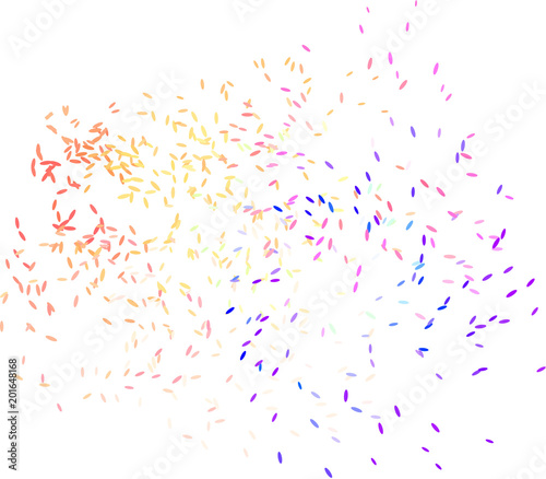 Abstract colored motion  particle or random shape pattern. Repeat  concept  illustration   white.