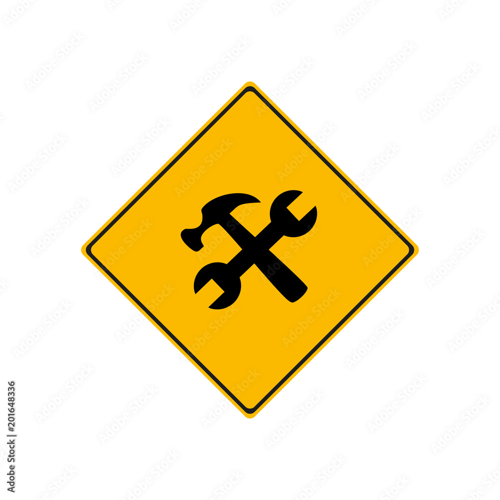 Hammer and Wrench icon. Vector Illustration Hammer and Wrench icon. Vector Illustration