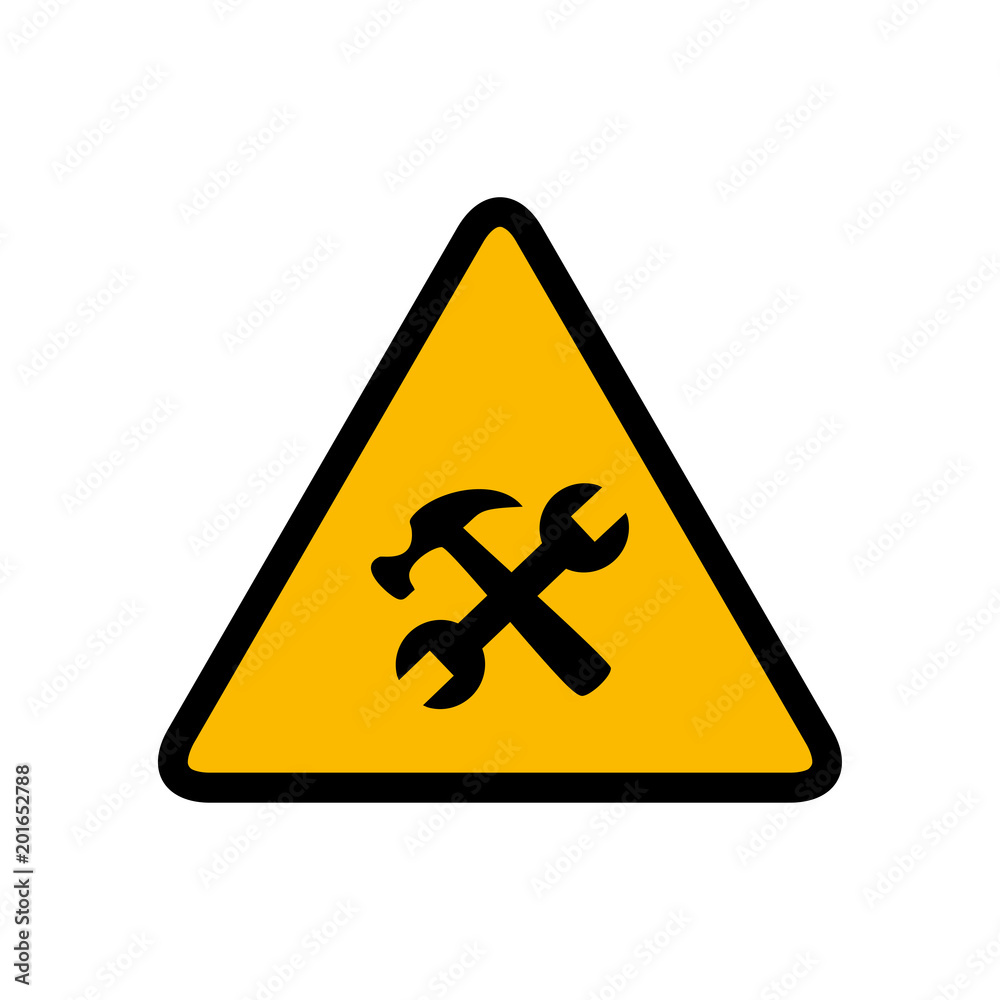 Hammer and Wrench icon. Vector Illustration Hammer and Wrench icon. Vector Illustration