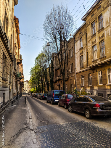 Lviv old architecture cityscape in the spring season © thaarey1986