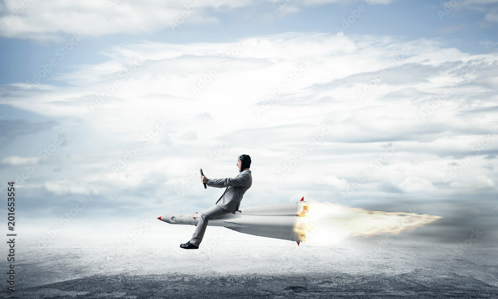 Naklejka premium Business success and targets achievement concept.
