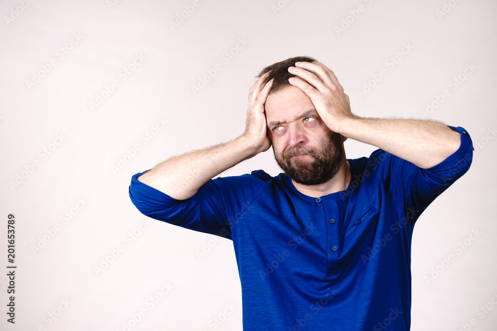 Worried man gesturing with hands Worried man gesturing with hands