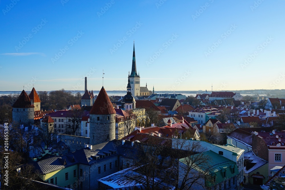 View of City Tallinn Estonia