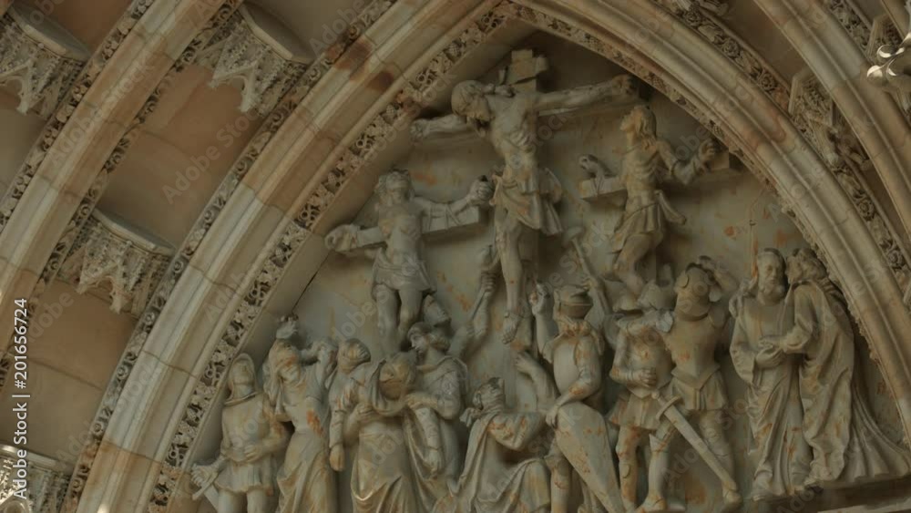 Relief sculpture in a tympanum Relief sculpture in a tympanum