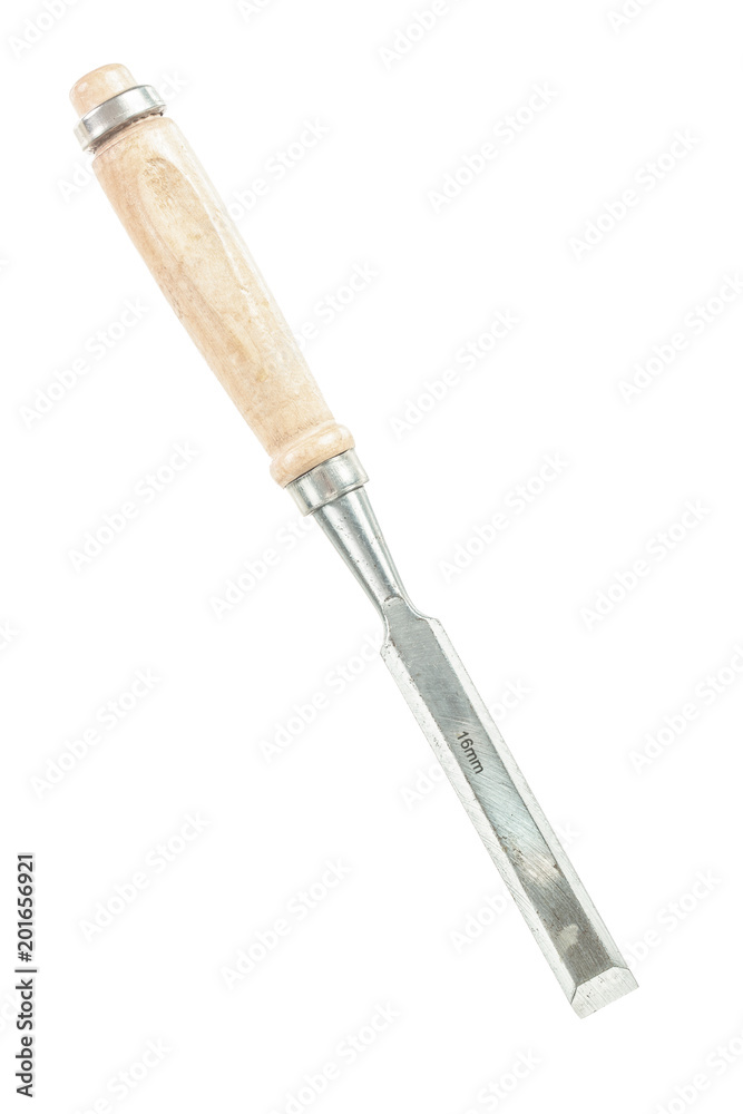 Flat chisel isolated on white Flat chisel isolated on white