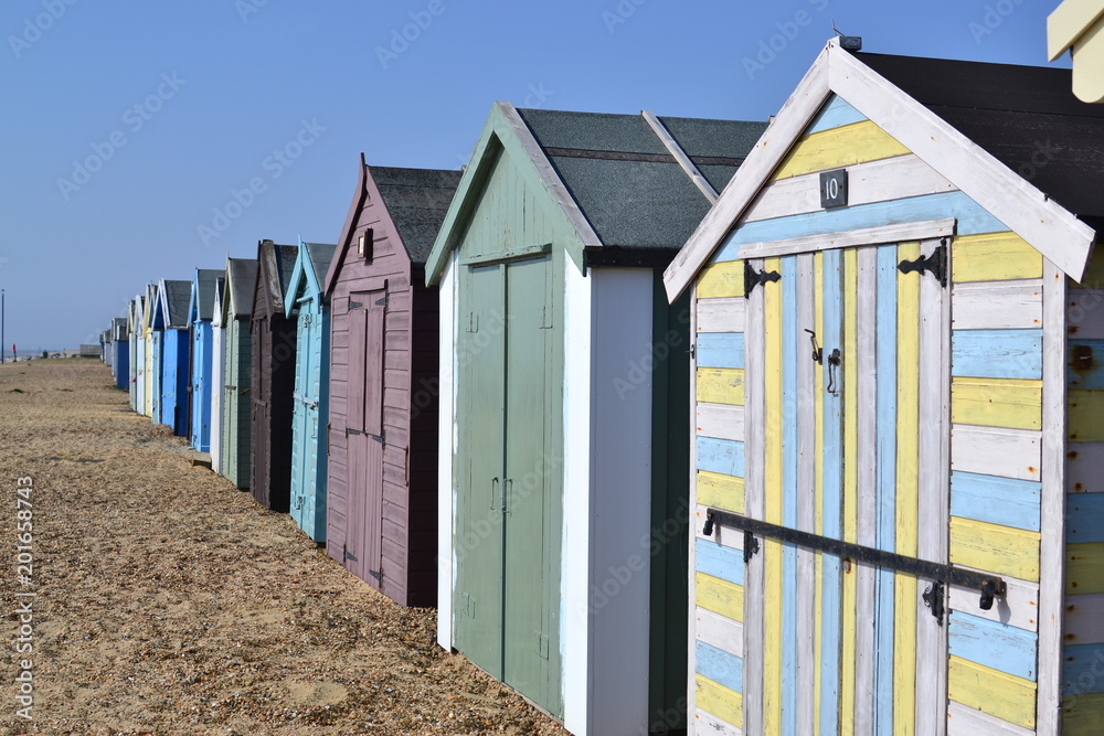 Fototapeta premium Felixstowe Beach Huts