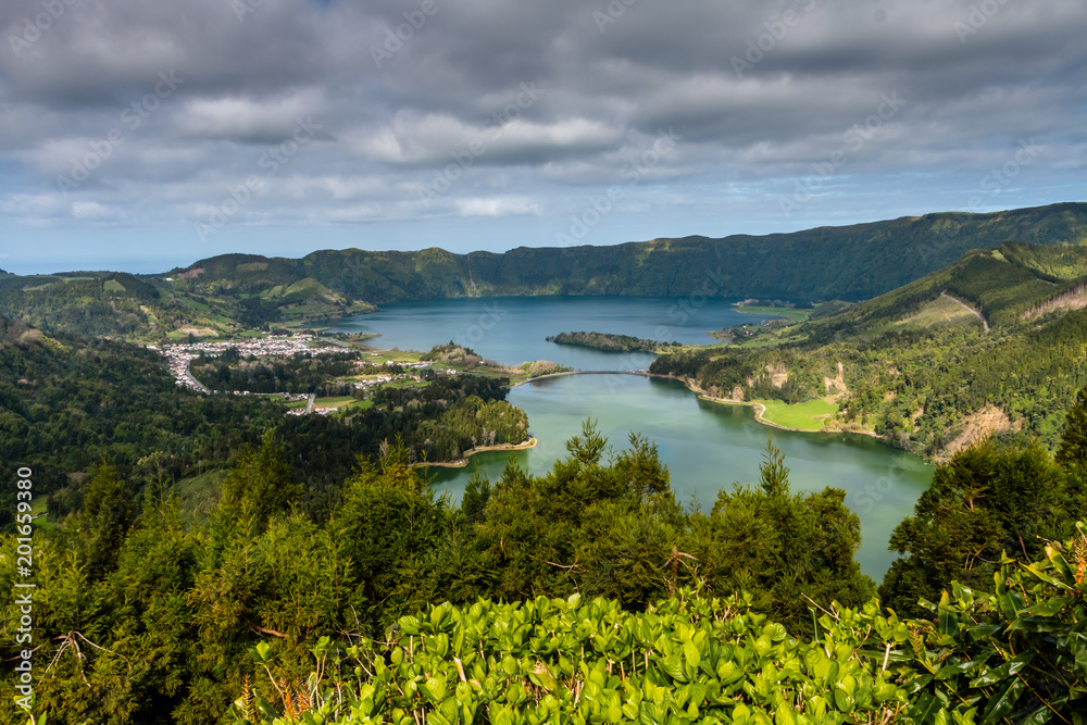 The astonishing Lagoon of the Seven Cities (Lagoa das 7 cidades), in Sao Miguel Azores,Portugal