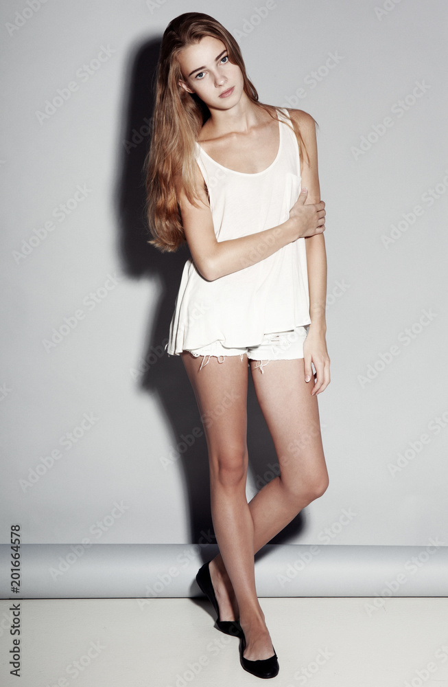 Model test with young beautiful fashion model Model test with young beautiful fashion model