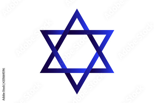 Star of Devid.  Jewish symbol. Vector Illustration photo