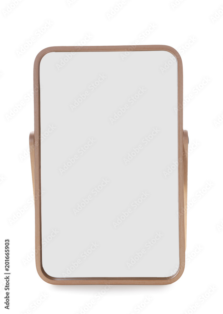 Small mirror on white background Small mirror on white background