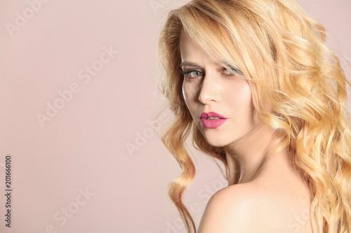 Beautiful young woman with ...