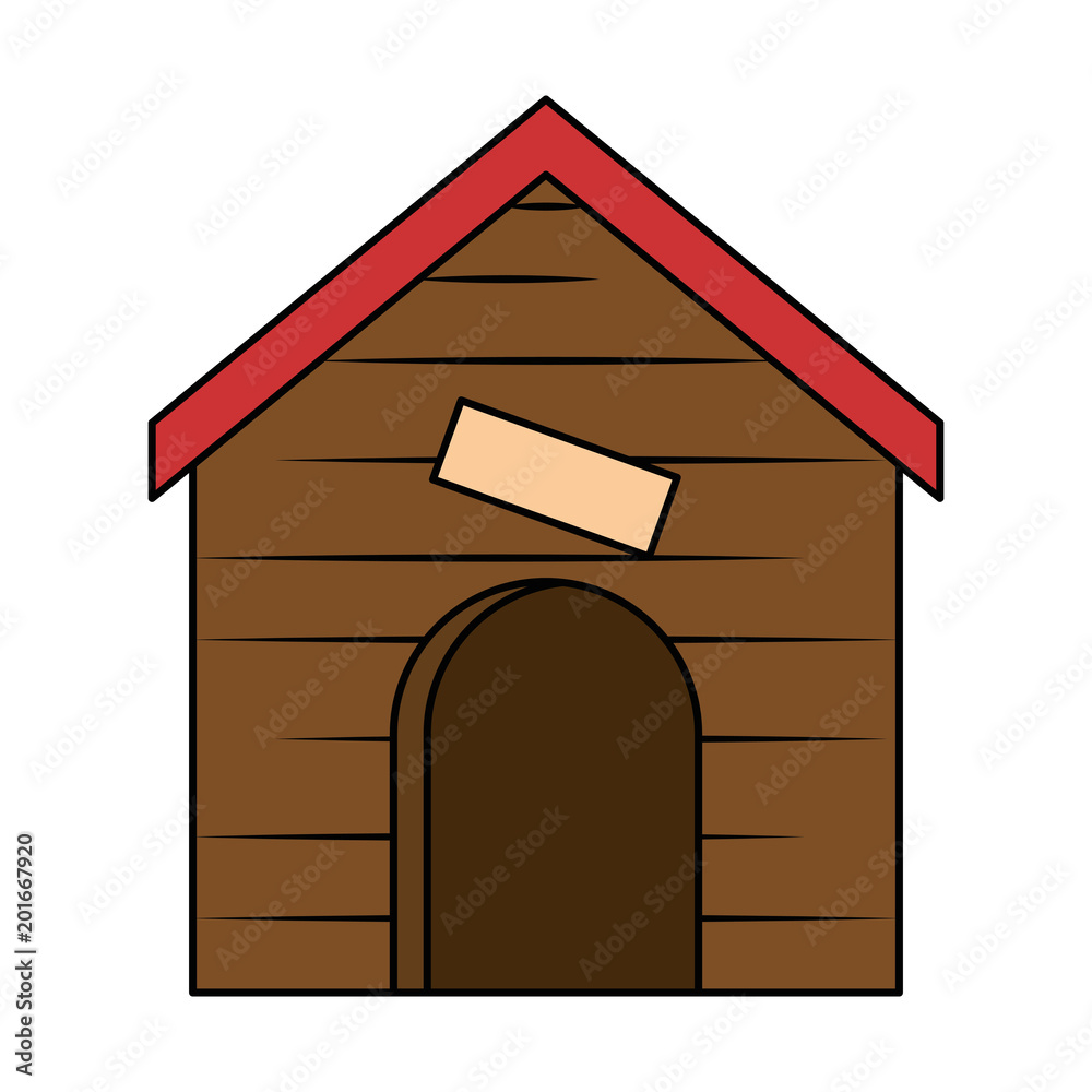 wooden house pet icon vector illustration design wooden house pet icon vector illustration design