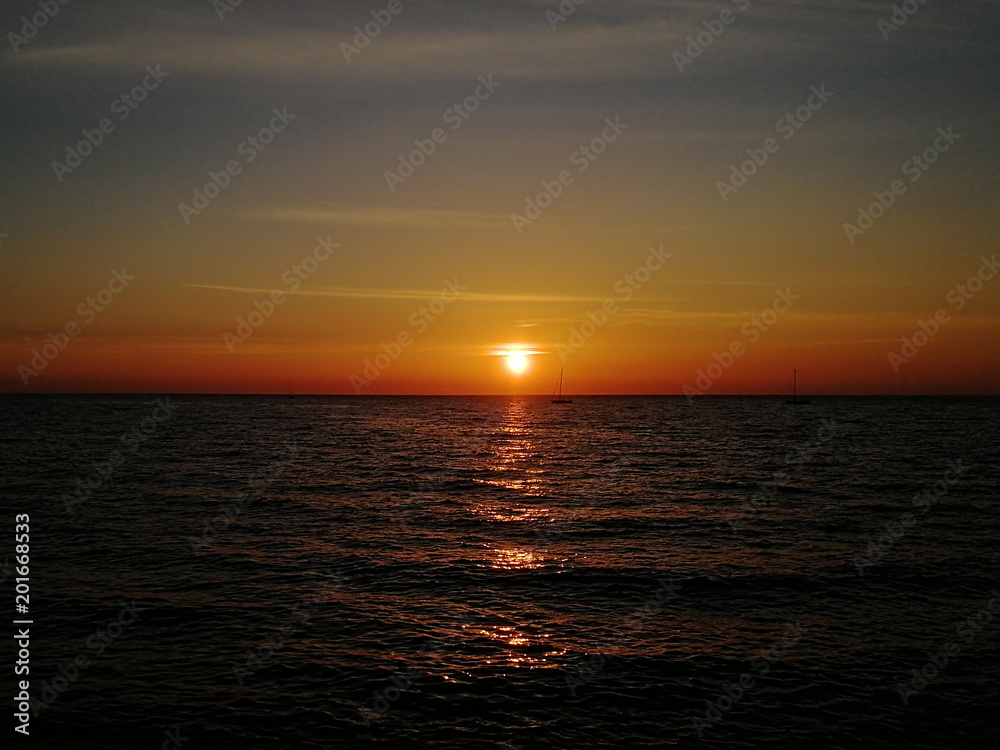 Beautiful sunset on a Black Sea