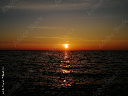Beautiful sunset on a Black Sea