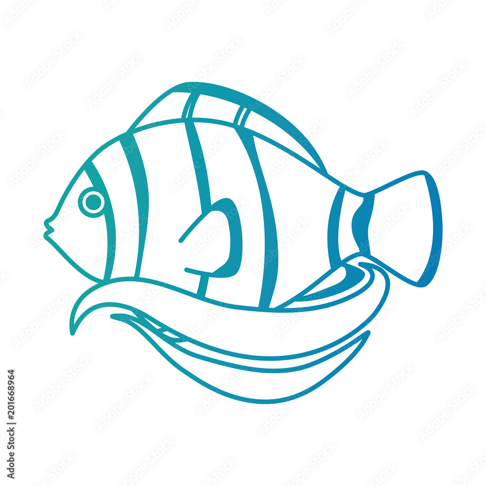 Obraz premium cute ornamental fish icon vector illustration design