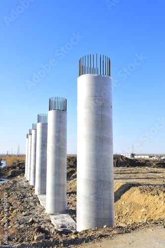 Photography Production of reinforced concrete frame construction site