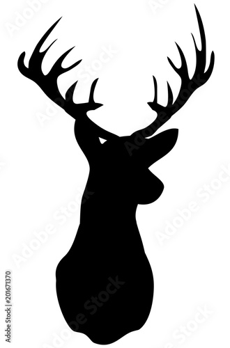 Vector Deer Head Silhouette