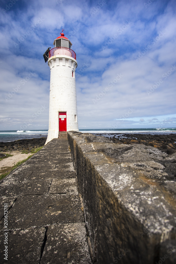 Lighthouse at Griffiths Island Port Fairy great ocean road melbourne australia
