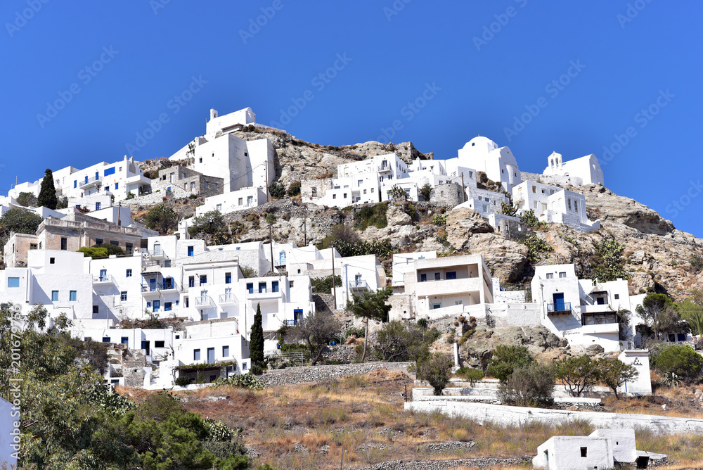 White houses of the Chora village, Serifos Island, Greece