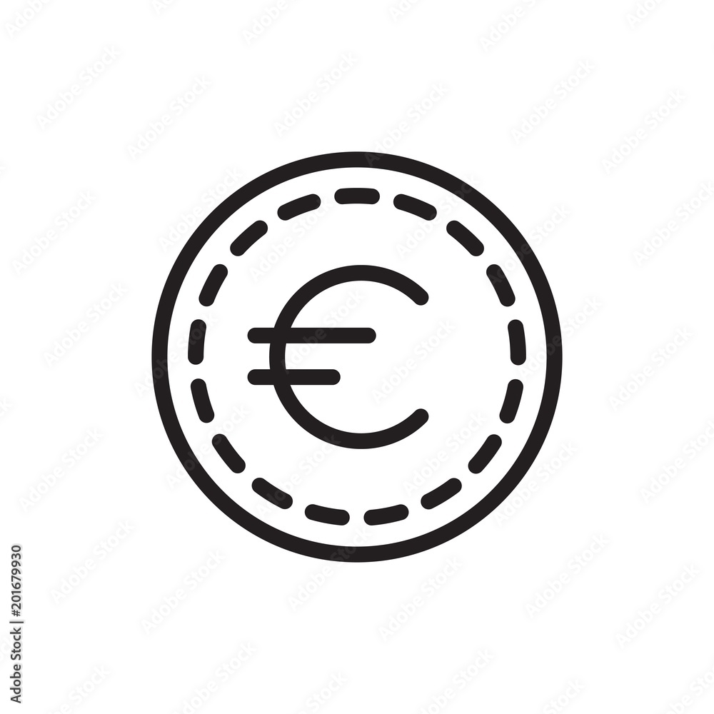 euro coin outline vector icon. Modern simple isolated sign. Pixel perfect vector illustration for logo, website, mobile app and other designs euro coin outline vector icon. Modern simple isolated sign. Pixel perfect vector illustration for logo, website, mobile app and other designs