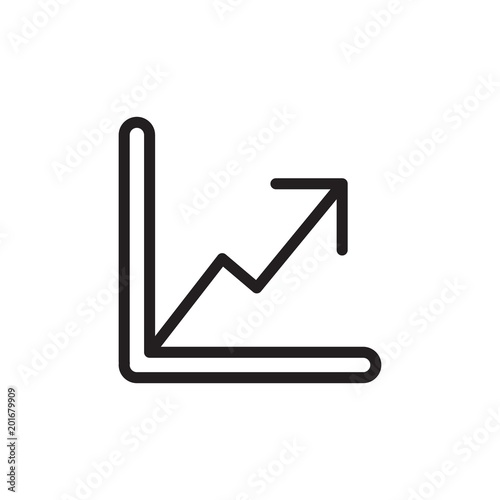 Free Download chart growth outline vector icon. Modern simple isolated sign. Pixel perfect vector illustration for logo, website, mobile app and other designs - GFXLoad