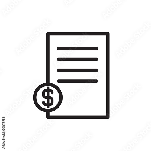 invoice outline vector icon. Modern simple isolated sign. Pixel perfect vector illustration for logo, website, mobile app and other designs © djvectors