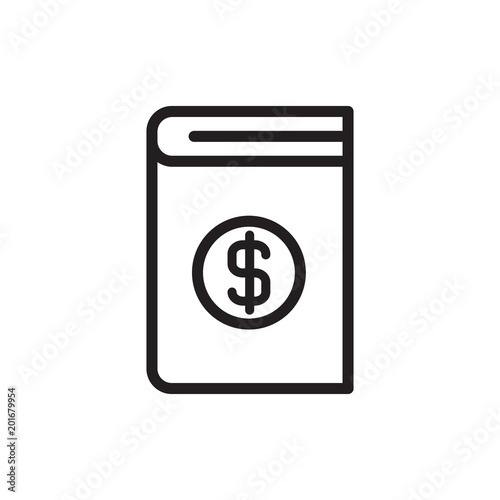 money book outline vector icon. Modern simple isolated sign. Pixel perfect vector illustration for logo, website, mobile app and other designs