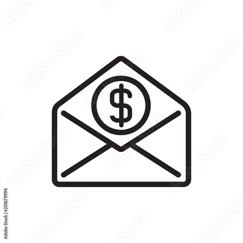 salary, earning outline vector icon. Modern simple isolated sign. Pixel perfect vector illustration for logo, website, mobile app and other designs
