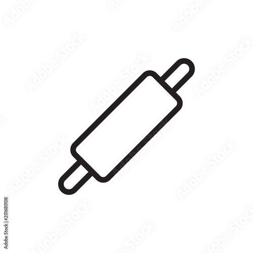 rolling pin outline vector icon. Modern simple isolated sign. Pixel perfect vector illustration for logo  website  mobile app and other designs