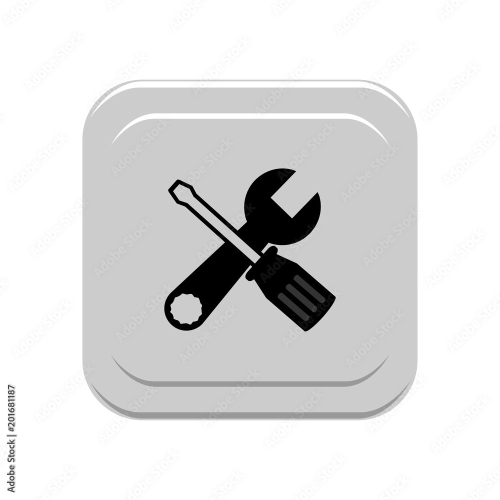 Screwdriver and Wrench icon. Vector Illustration Screwdriver and Wrench icon. Vector Illustration