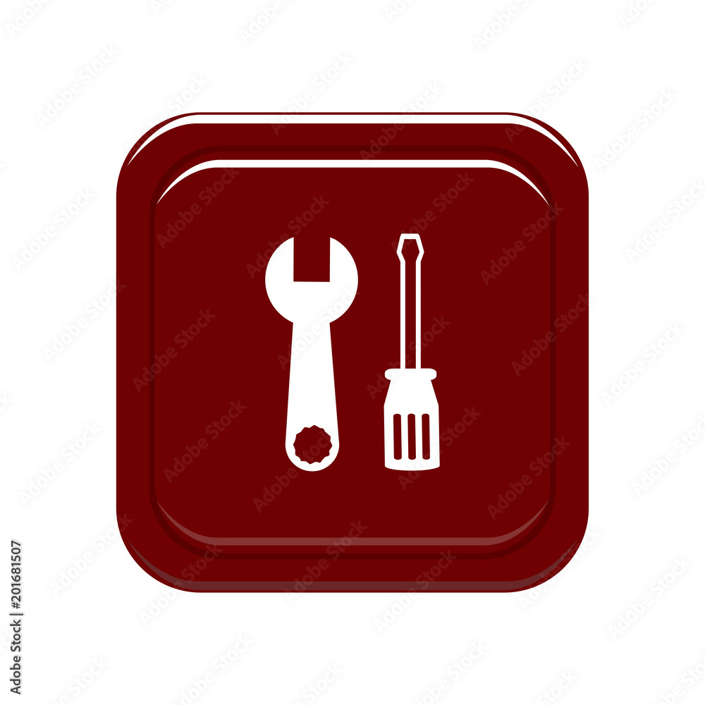 Screwdriver and Wrench icon. Vector Illustration Screwdriver and Wrench icon. Vector Illustration