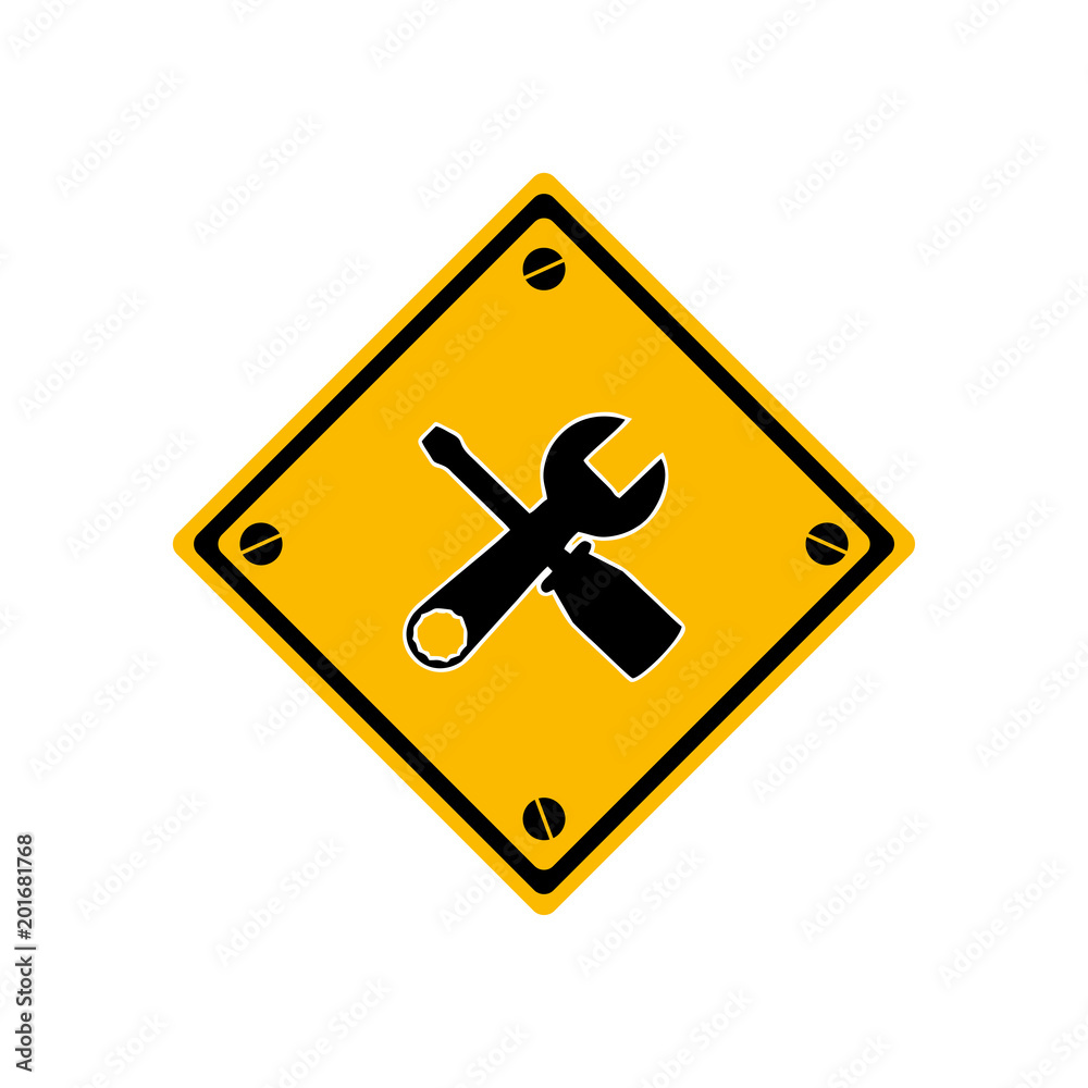 Screwdriver and Wrench icon. Vector Illustration Screwdriver and Wrench icon. Vector Illustration