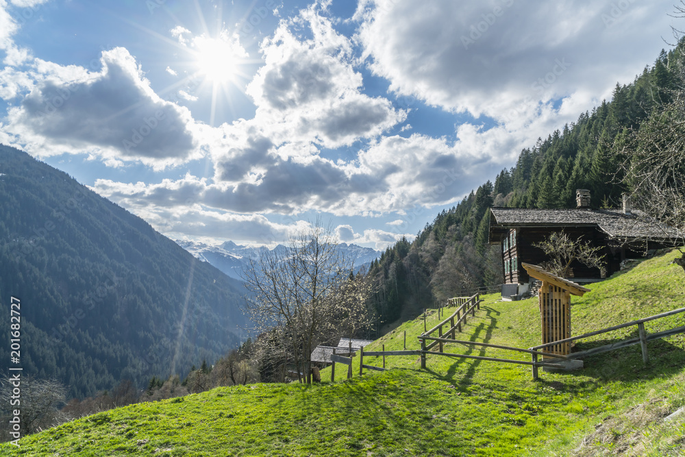 Fototapeta premium Urlaub in den Bergen