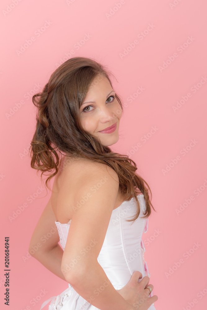 studio portrait of a smiling girl studio portrait of a smiling girl