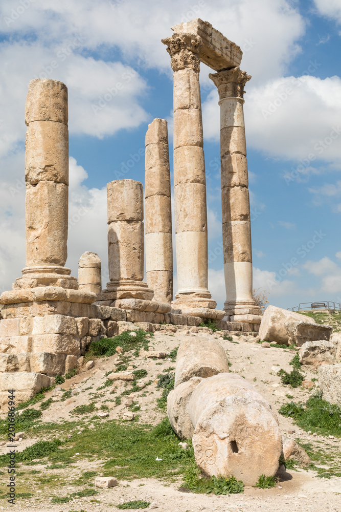 The Temple of Hercules in the Citadel of Amman, Jordan.