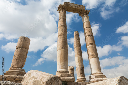 The Temple of Hercules in the Citadel of Amman, Jordan.