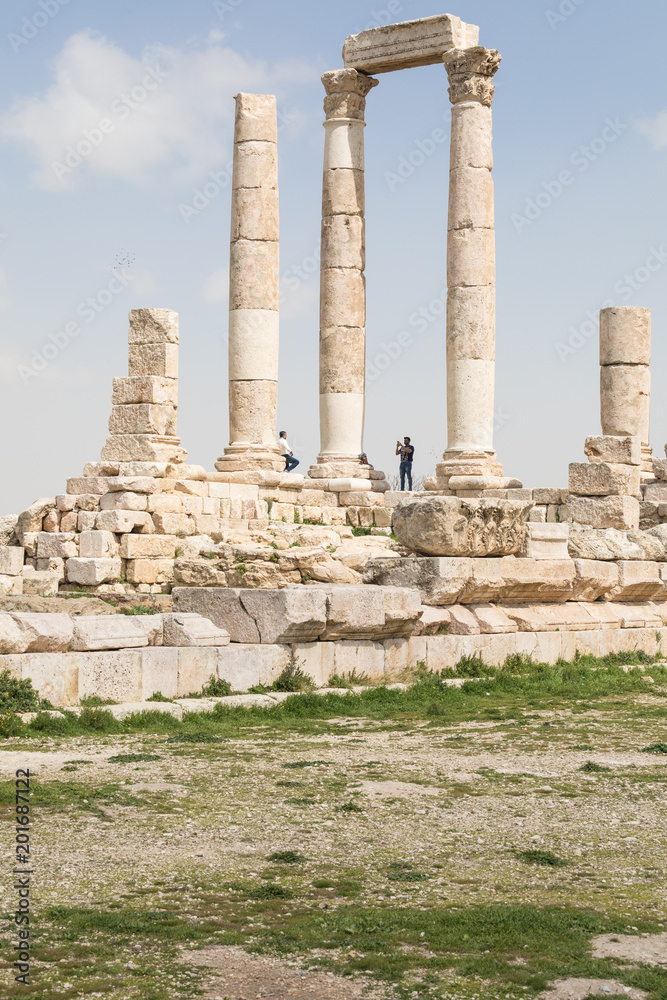 The Temple of Hercules in the Citadel of Amman, Jordan.